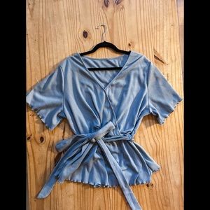 SHEIN | Solid V Neck Wrap Top | 3X (18)